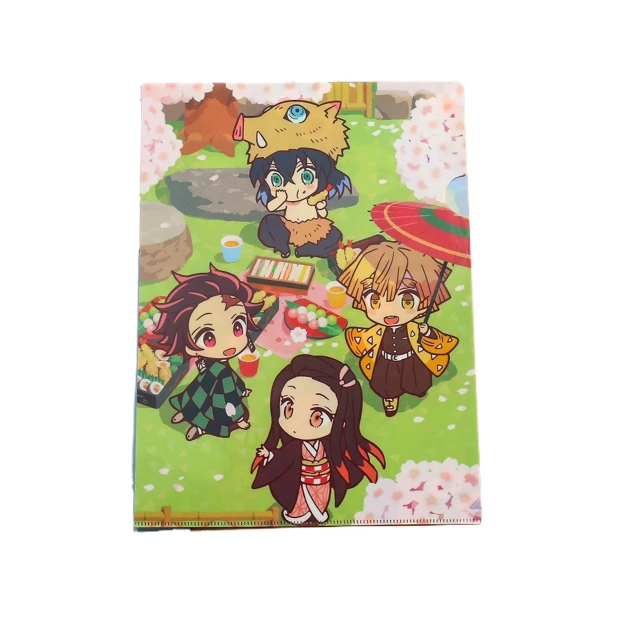 

Durable Anime Demon Slayer Kimetsu No Yaiba Kamado Tanjirou Nezuko A4 Folder File Bag Document Organizer Storage Bag Stationery
