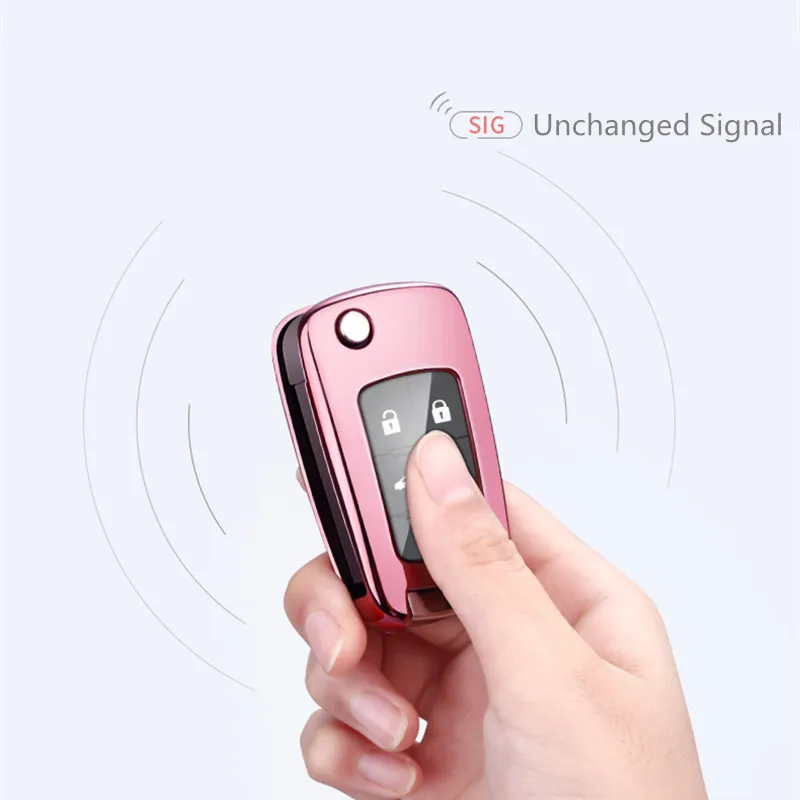 Full-Protective TPU Soft Folding Key Case Shell Holder Covers For Buick Chevrolet Cruze OPEL Artificial Crystal Pendant | Автомобили и