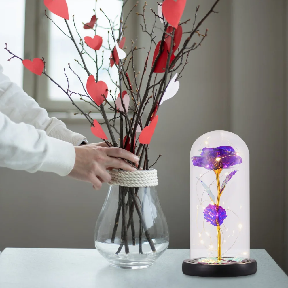 

1Pc Delicate Rose LED Light Decoration Bedside Adornment Romantic Birthday Gift
