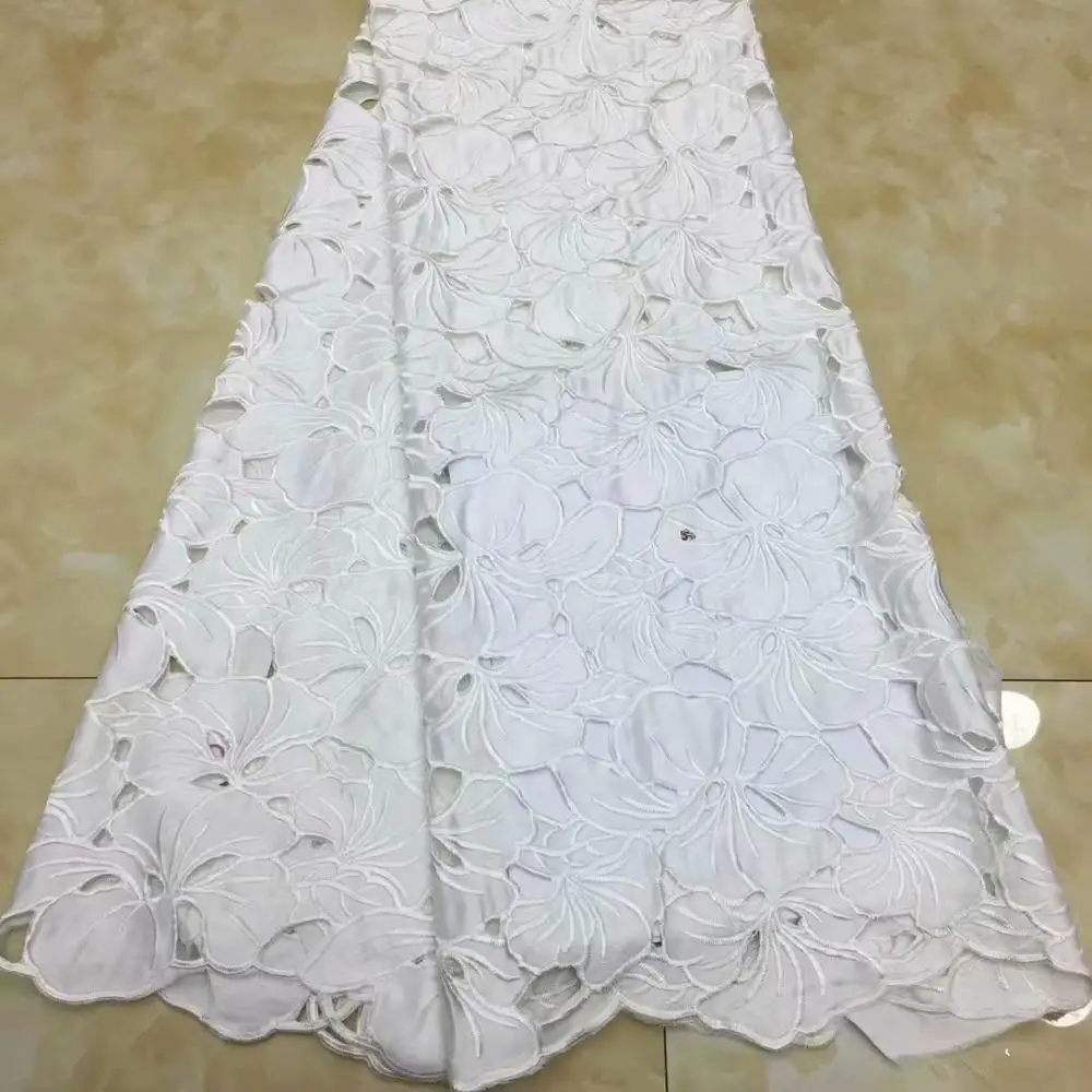 

Высокая мода белый шнур гипюр кружева французский мягкий шифон Ткань Высокое качество для вечерние шитья платья