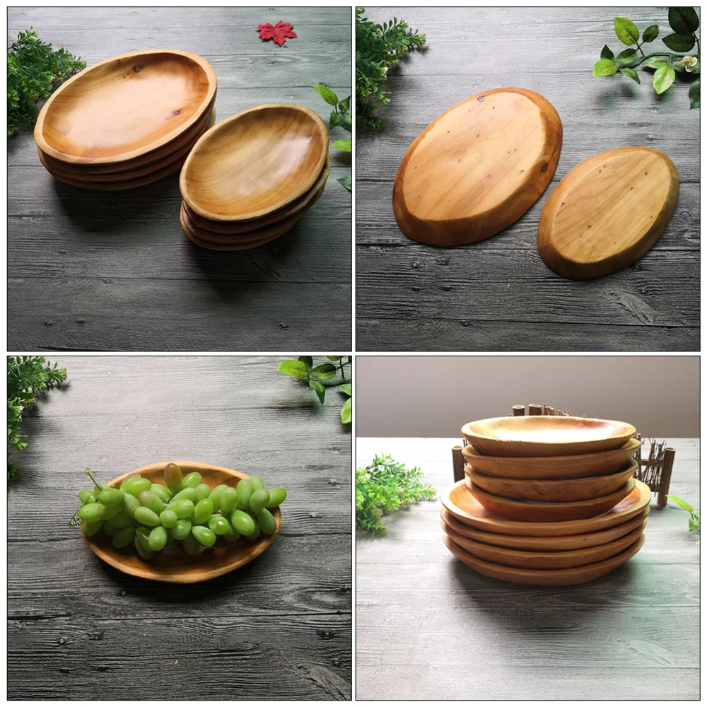 

Wood Fruit Tray Useful Wood Dish Dried Fruit Plate Wood Snack Plate