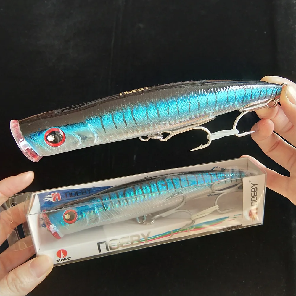

NOEBY 9pcs Popper Fishing lure 155mm/52g Top Water Leurre Dur Peche Artificial Hard wobblers Fishing Lures