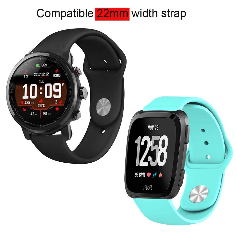 22 мм браслет ремешок для Xiaomi Huami Amazfit GTR 47 Pace Stratos 2 часы samsung gear S3 Galaxy 46 Correa |