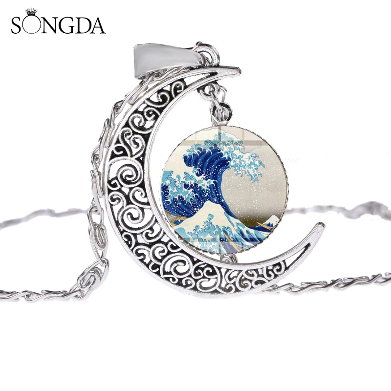 Япония канагава волна ожерелье знаменитая художественная живопись синий океан