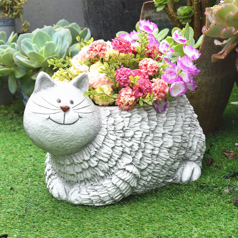 Декоративное растение для сада двора кошки креативный милый цветочный горшок