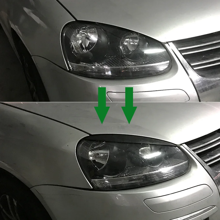 2 шт. для Volkswagen Golf MK5 5 фары бровей наклейки на веки ABS Накладка аксессуары