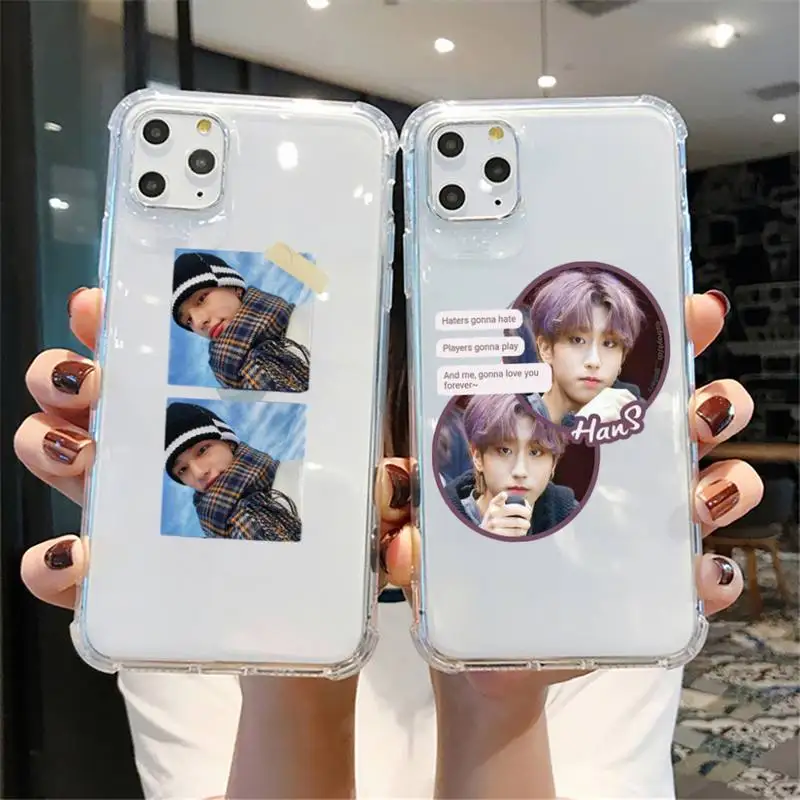 

Idol Kpop stray kid Phone Case For iPhone X XS MAX 6 6s 7 7plus 8 8Plus 5 5S SE 2020 XR 11 11pro max Clear funda Cover