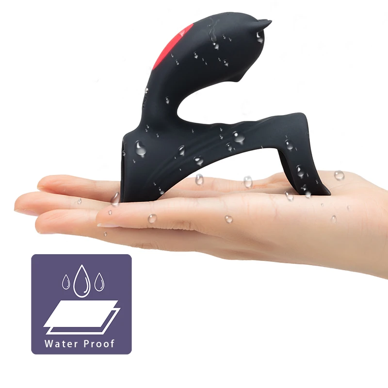 Вибрационный массажер для пениса с 9 скоростями двойные мужские кольца секса