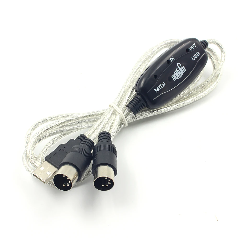 

Digital USB IN-OUT MIDI Interface Cable Converter PC To Music Keyboard Cord