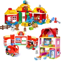 classic princess big size compatible duploed building block family house construction building blocks diy brick toy for children