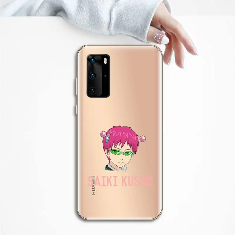 

The Disastrous Life of Saiki K Saiki Kusuo Phone Case Transparent for Huawei P honor 8 10i 20 30 40 smart 2019