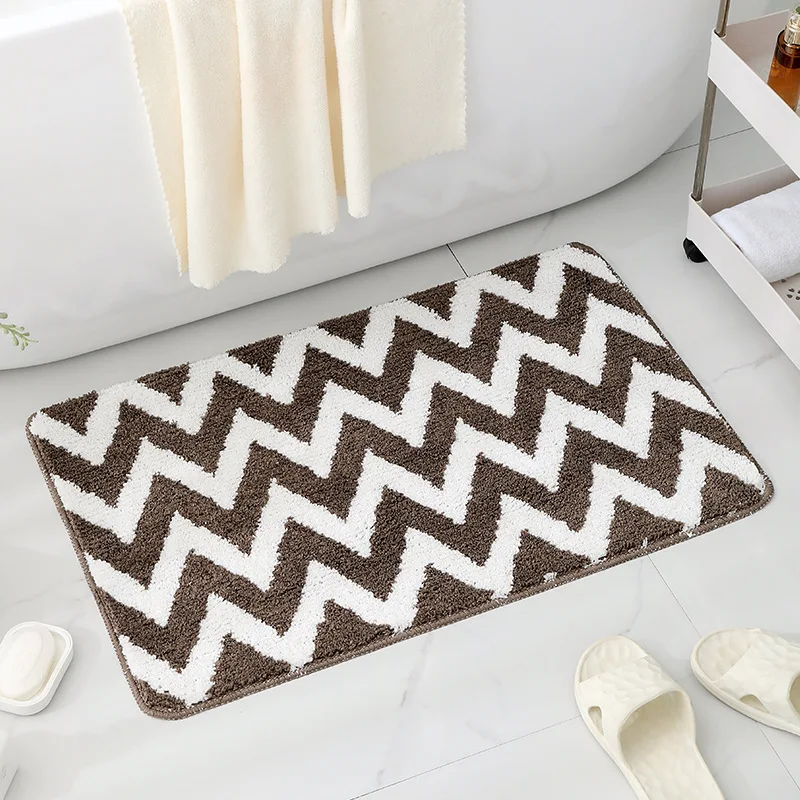 

Eovna Bath Mat Super Absorbent Bathroom Carpets Rugs Soft Floor Bedroom Toilet Floor Shower Rug Decor Eco-Friendly