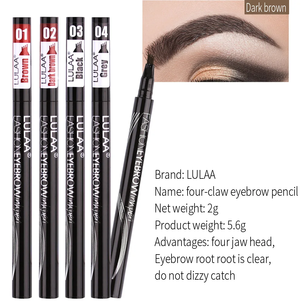 

6 Color Eyebrow Pen Waterproof Long Lasting Liquid Brow Pencil Fashion Eyes Makeup Cosmetics