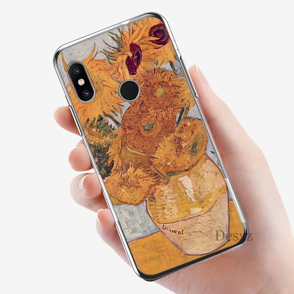 Чехол стильная футболка с изображением персонажей видеоигр для Xiaomi mi 5 5S 6 6X8 SE A1 A2 Lite mi x 2S 6A 9 9se макс 3 жесткий чехол Живопись Ван Гога для Чехлы