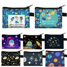 Симпатичный кошелек для монет в виде НЛО, новый детский кошелек с нулевым рисунком космонавта, Студенческая Портативная сумка для карт, сумка для хранения монет и ключей, миниатюрная ручная сумка