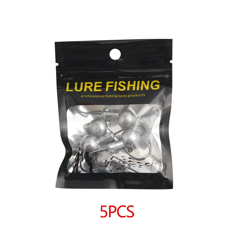 

5pcs / Lot 3.5g 5g 7g 10g 14g 20g Fishing Hooks Fish Head Crank Head Jig Hook Hard Lead Bait Soft Fish Bait Fishing Accessories
