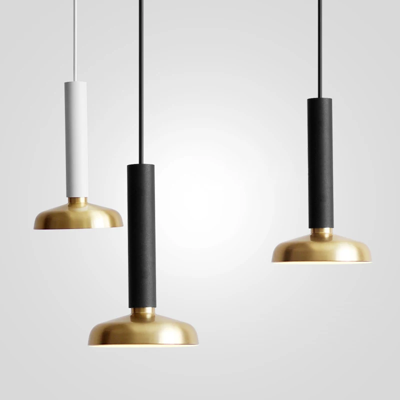 Prezzo Nordic Camera Da Letto Accanto Lampada Di Pendente Semplice E Moderno Luxuary Bar Sala Da Pranzo Ristorante Pendent Luci LED Bianco Nero HA CONDOTTO L'illuminazione