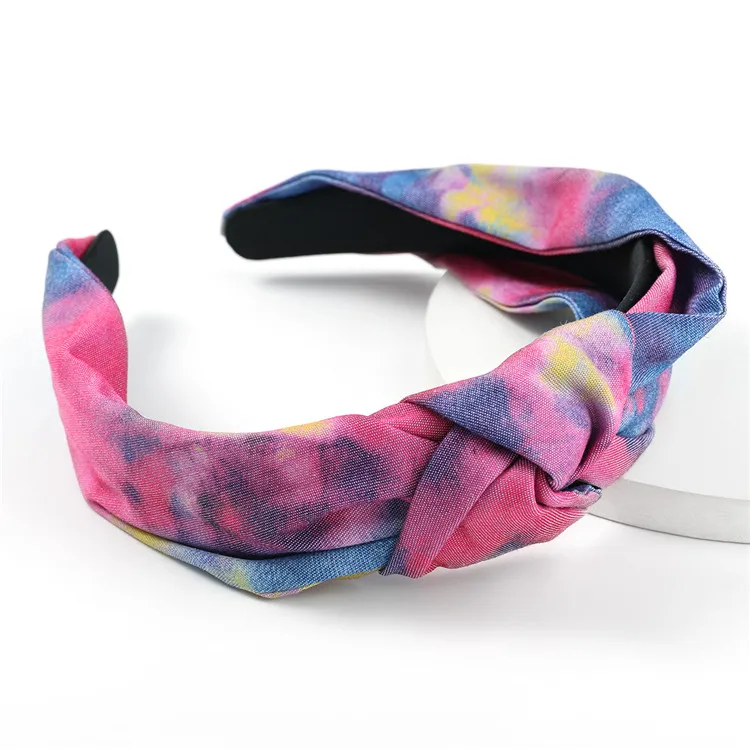 

Fabric Print Denim Knot Hairbands For Women Headband Korea Hair Accessories Girls Hair Band Bow Crown Headbands Head Wrap