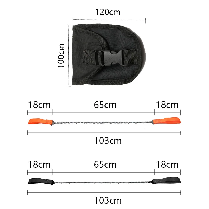 

24 inch Portable Outdoor Survival Hand Zipper Saw Garden saw Hand Zipper Saw Wire Saw Garden Chain Saw Pocket Saw