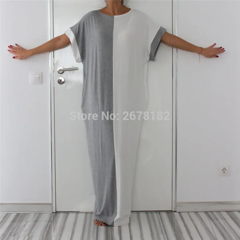 Женский свободный сарафан с круглым вырезом повседневное длинное пляжное платье