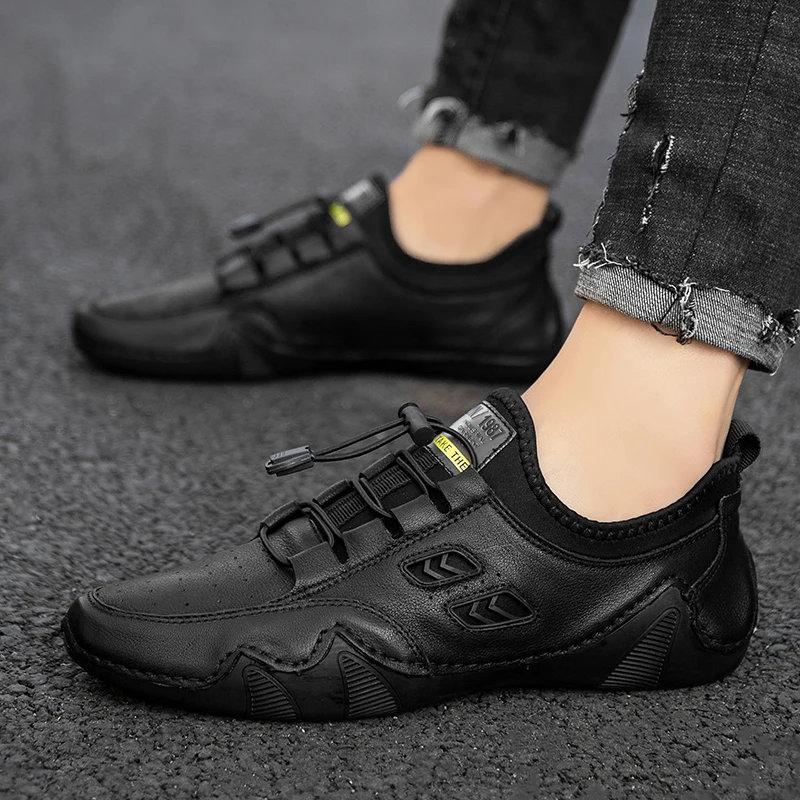 Кроссовки мужские из свиной кожи дышащие кеды для гольфа натуральная кожа летняя