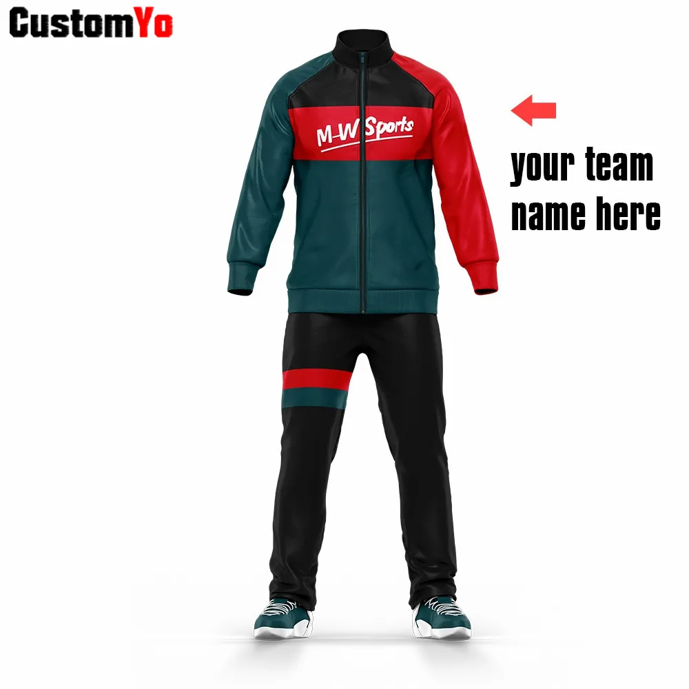 Новейший дизайн индивидуальный спортивный костюм топ и штаны красный | Спорт