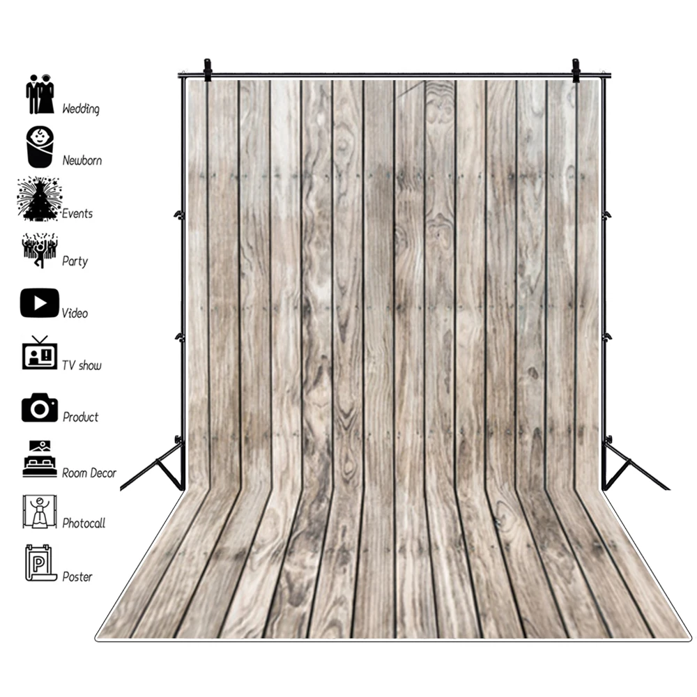 Grunge Wooden Board Photography Backdrops Vinyl Photo Backgrounds Old Planks Baby Portrait Photophone Food Doll Photocall | Электроника
