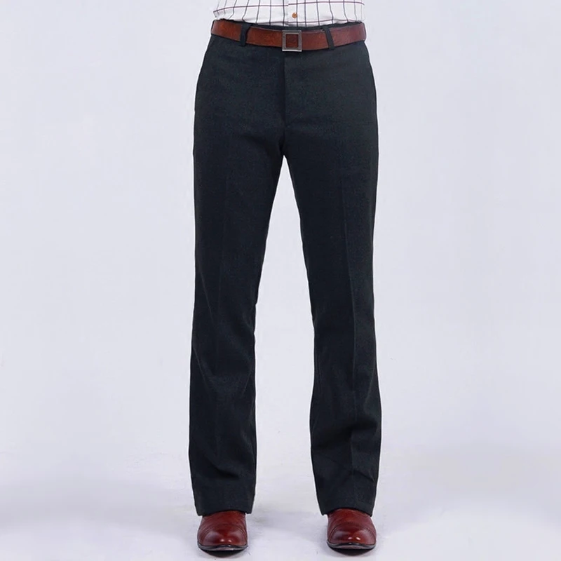 Брюки мужские шерстяные расклешенные повседневные деловые облегающие Костюмные
