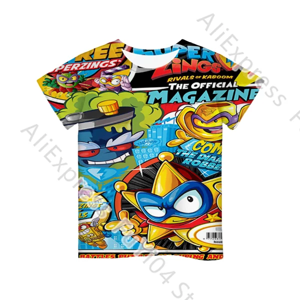 Детские футболки с 3D-принтом для мальчиков топы коротким рукавом мультяшная