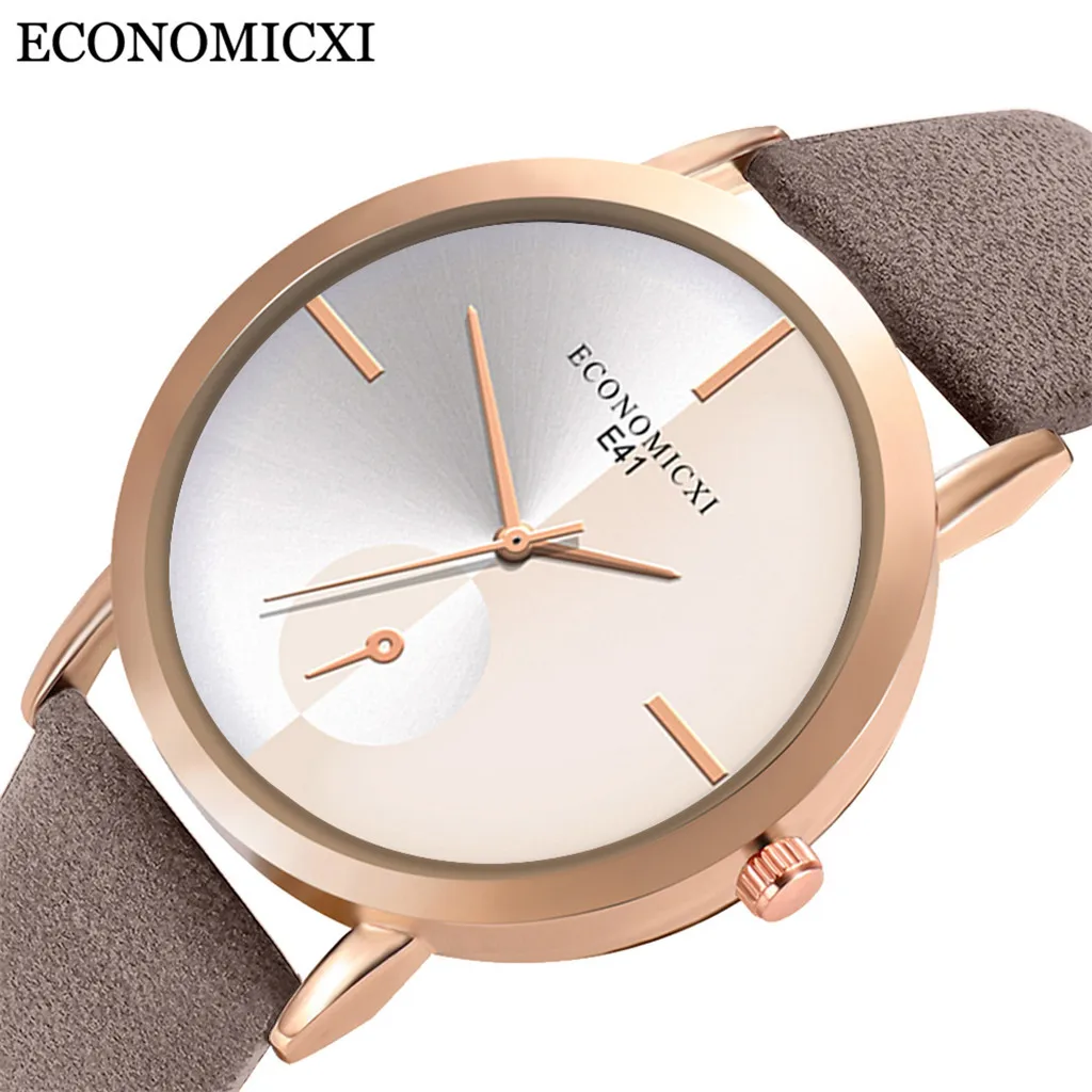 

Women's Casual Watch Fashion Quartz Leather Band Ladies Wrist Watches Simple Female Clock Gift Relogio Feminino Montre Femme /d