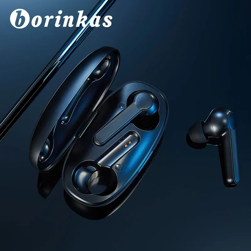Tws стереонаушники Borinkas с поддержкой Bluetooth и зарядным футляром|Наушники гарнитуры|