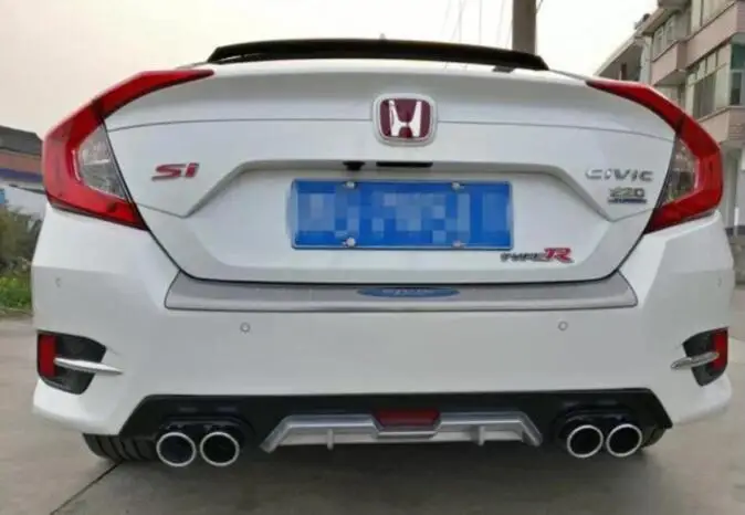 ABS Автомобильный задний багажник для губ бампер диффузор с выхлопными