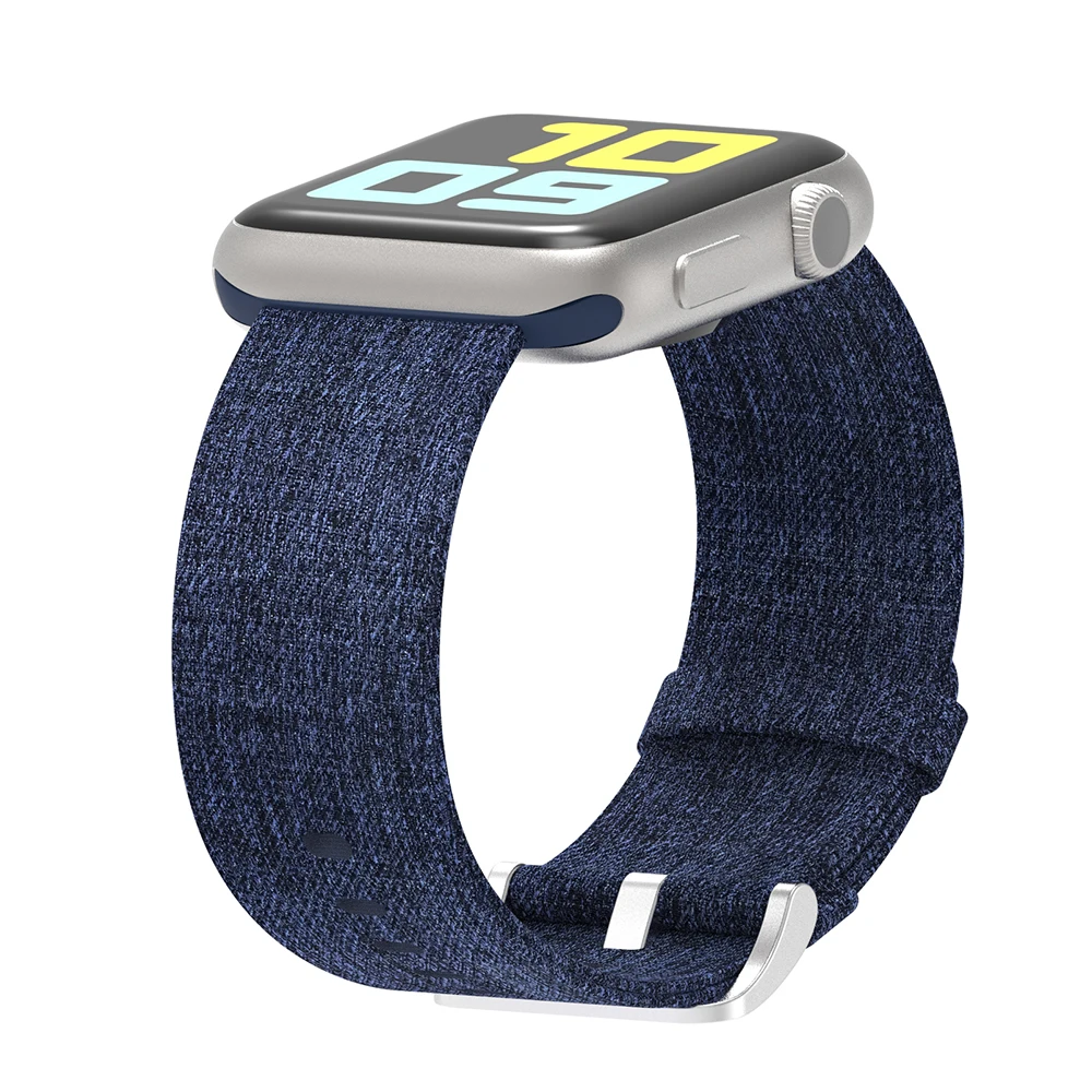 

eiEuuk Soft Woven Fabric Replacement Wrist Strap Watchband Compatible with Apple Watch 38mm 42mm 40mm 44mm series 1 2 3 4 5