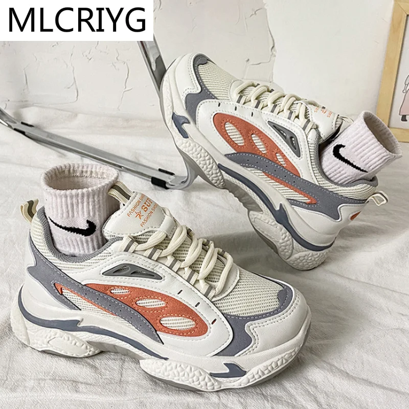 

2021 женская обувь последней коллекции женские туфли на шнуровке; Удобные повседневные туфли Женская нескользящая обувь на платформе; Сезон ...