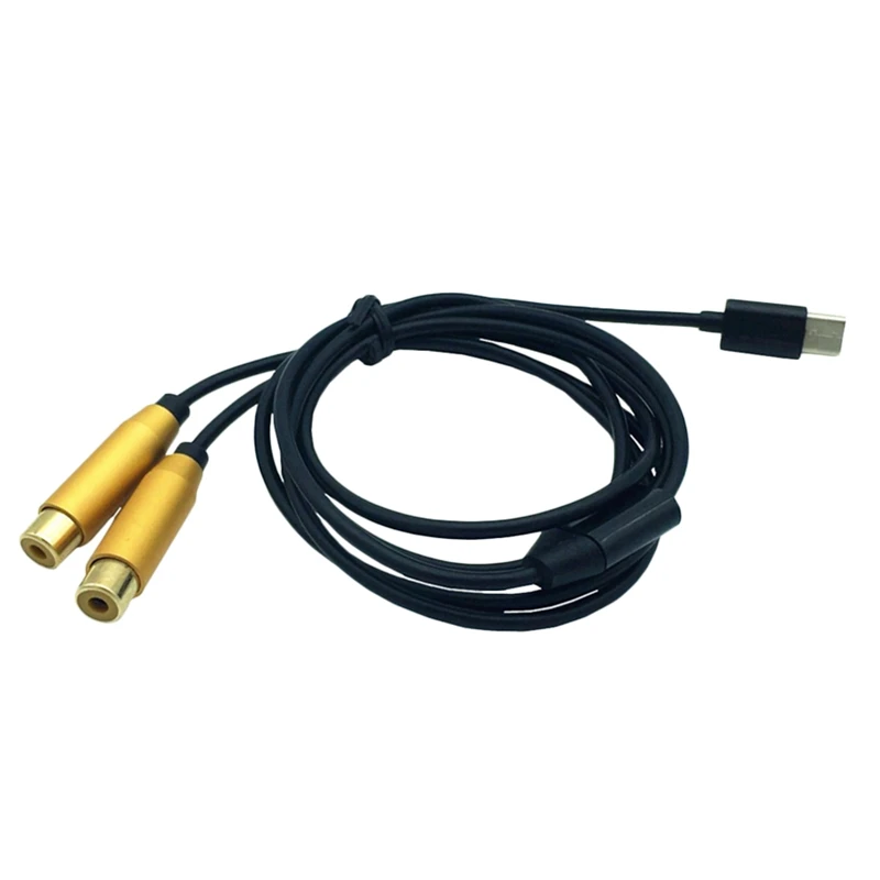 Двойной Rca Женский к type C Usb сигнал Видео аудиокабель av разъем свинцовый шнур| |
