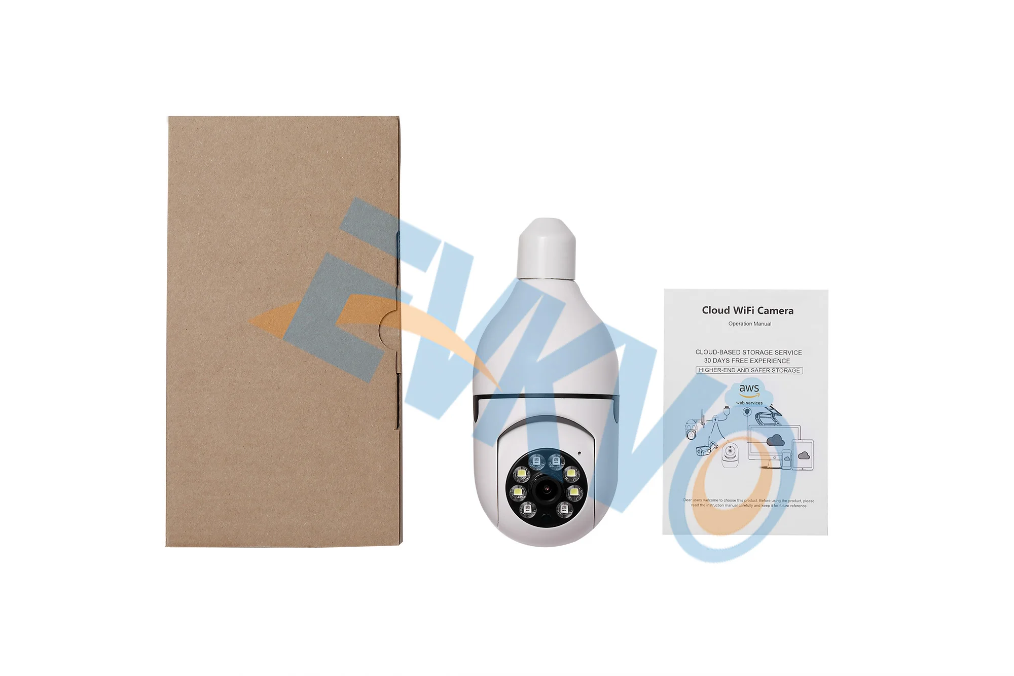 1080P HD E27 Bulb Tuya Smart Wifi Camera 3MP PTZ Cam Color Night Vision Two Way Talk Auto Tracking Home CCTV Security | Безопасность и