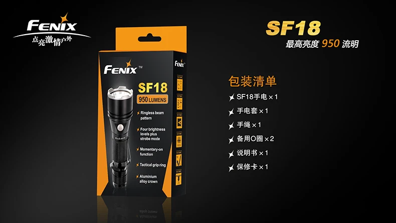 Fenix SF18 Cree XM-L2(U2) светодиодный 950 люмен TK22 фонарики
