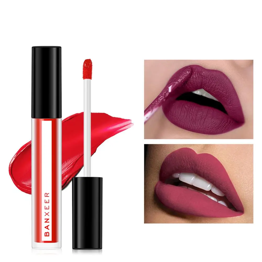 Матовый блеск для губ сексуальный Жидкий матовый стойкий Водонепроницаемый