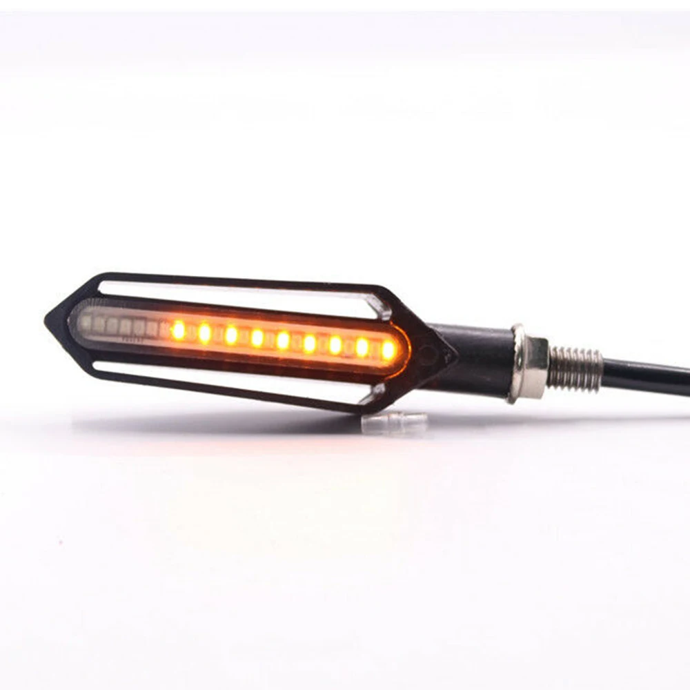 

Motorcycle Signal indicator White+Amber Flowing Turn Accessories Universal