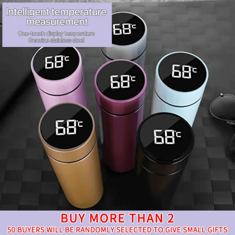 

Smart Stainless Steel Thermos Bottle Cup Temperature Display Vacuum Flask Travel Car Soup Coffee Thermo Mug Thermos Water Drink