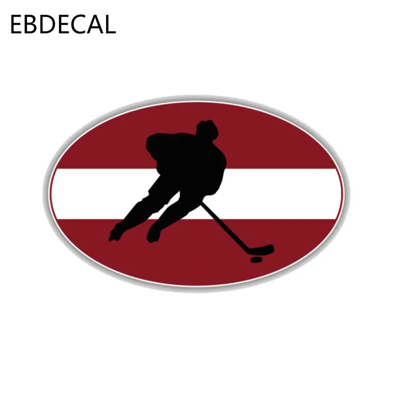 EBdecal флаг Латвии хоккейные виды спорта для Авто/бампер/окно/настенные наклейки DIY