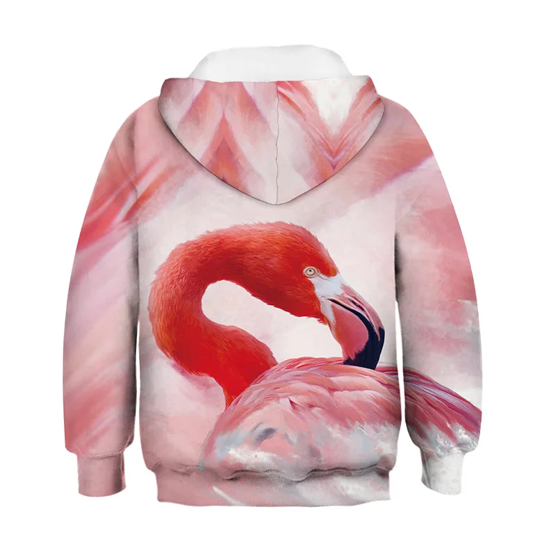 Детские толстовки с капюшоном мультяшный 3d-принт фламинго кот единорог