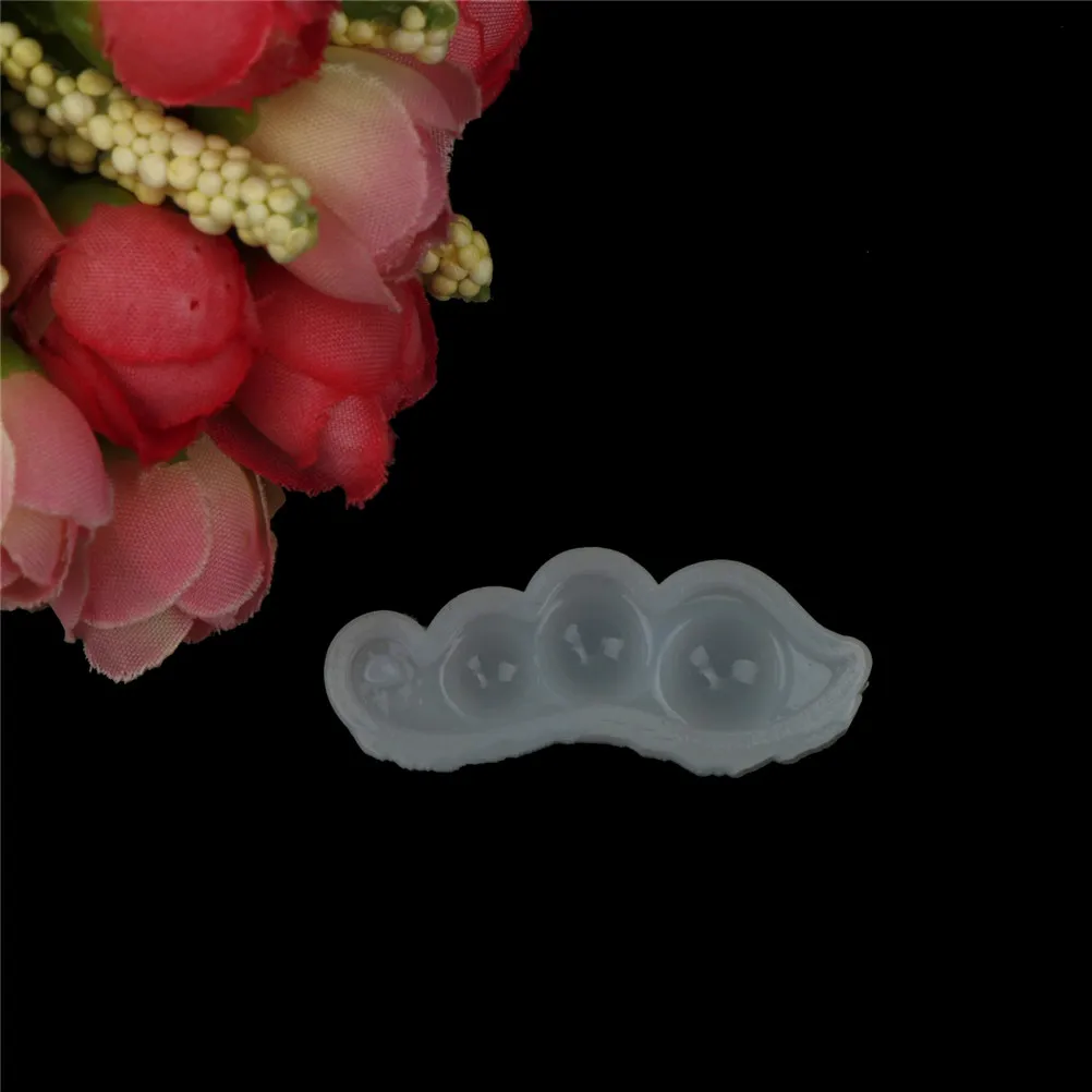 

1PCS UV Resin Jewelry Liquid Silicone Mold Pea Pendant Shape Silicone Resin Mold Jewelry Making DIY Craft Handmade White