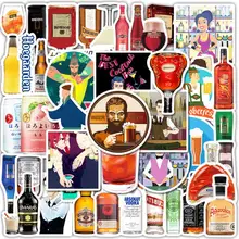 10/30/67pcs  Cartoon Wine Bottle  Sticker School Student Diary Hand Ledger Stationery Mobile Phone Guitar Decoration Kawaii Toys