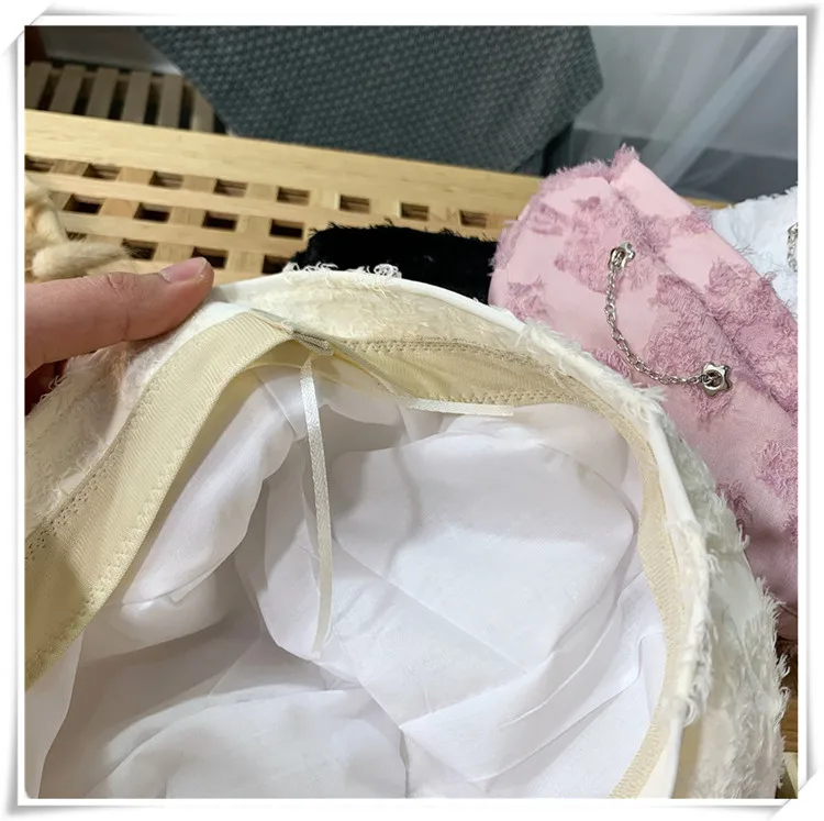 

202102-2508771 spring new lace flower chain lady beret hat women Leisure painter hat