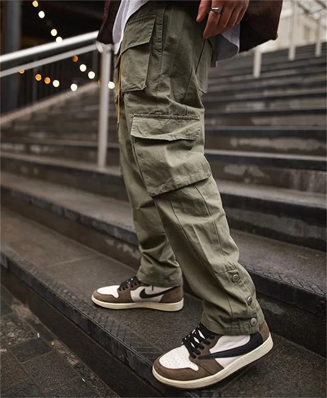 

2021 Hip Hop Jogging Pants Fashion Pants Street Apparel Cargo Brand Pants Men Gyms Casual Jogging Pants Men's Fastener Pants