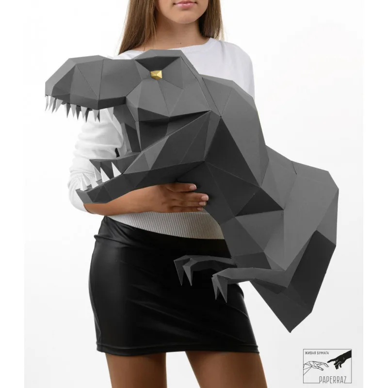 Трофейная голова Динозавр ЗАВР (графитовый)|Наборы для сборки моделей| |