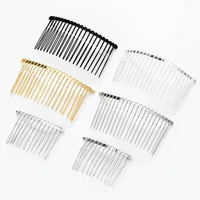 10pcslot 121520 teeth metal twisted wire hair comb base for diy hair comb clip handmade bridal hair jewelry accessories