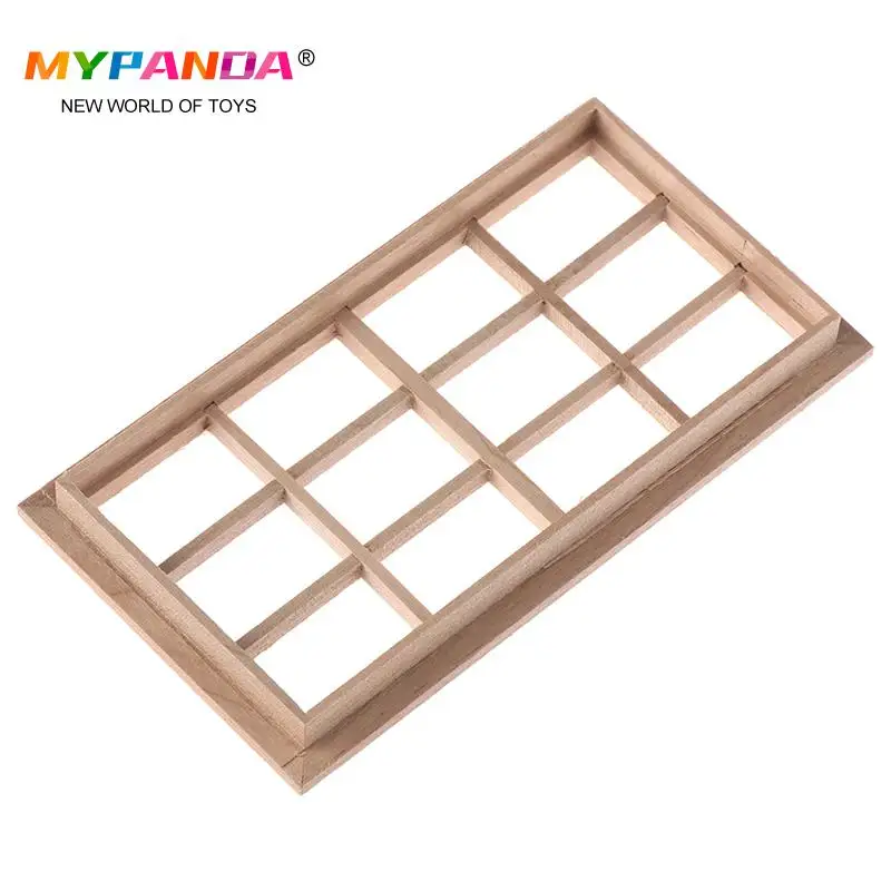 

New 1:12 Dollhouse Wooden Window Frame Miniature Doll House Furniture Toys