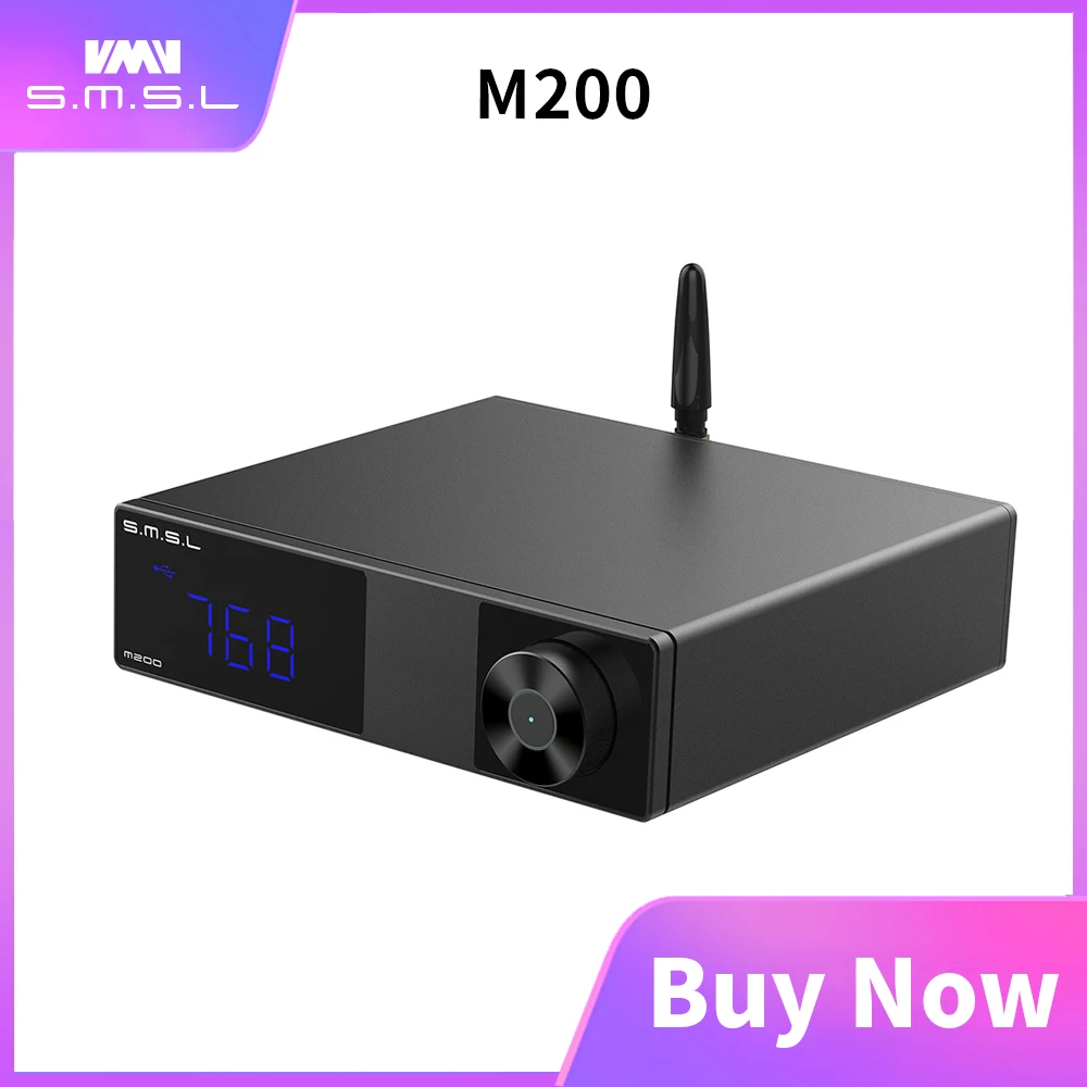 ЦАП SMSL M200 xmos hifi AKM4497EQ LDAC HD Bluetooth высокого разрешения 32 бит/768 кГц DSD512 коаксиальный